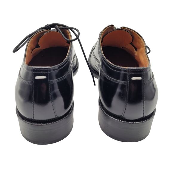 Maison Margiela Paris NIB Plain Leather Oxford Shoes In Black Lace Up Size 40 main image 10
